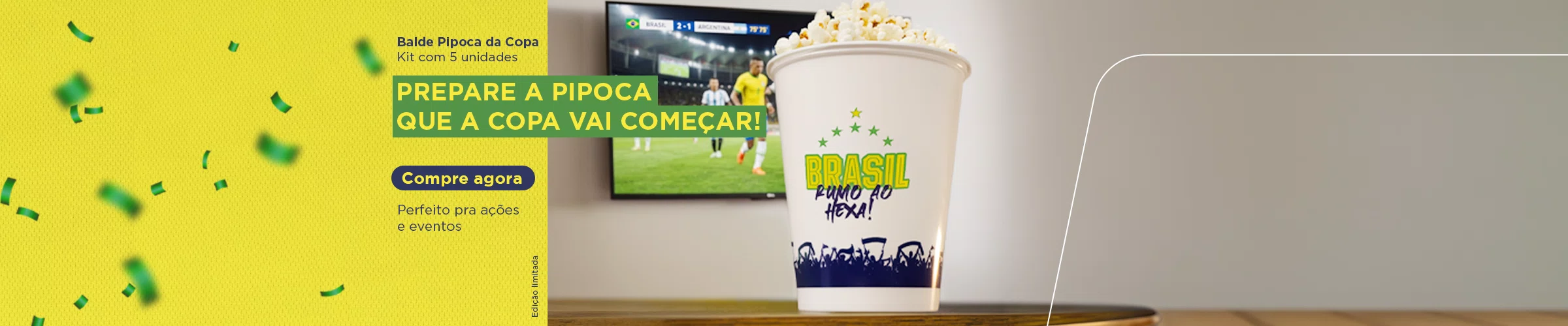 Balde de Pipoca Copa 