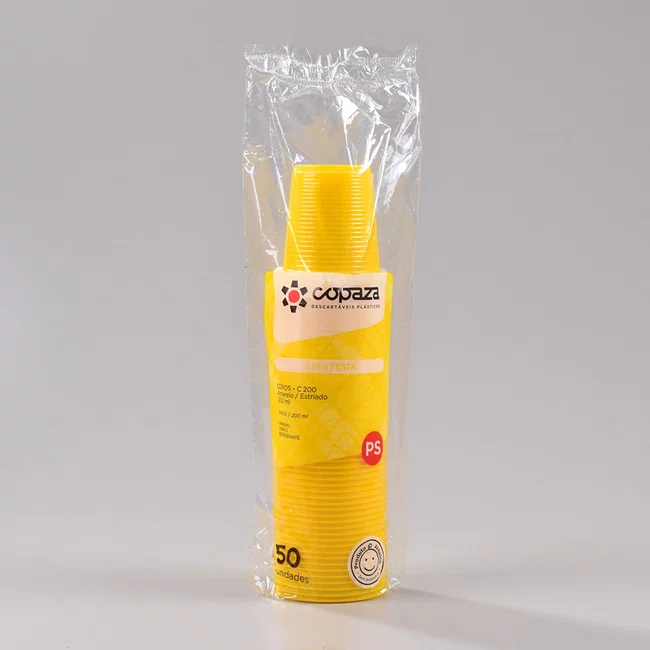 Copo Amarelo 200 ml - C/50 Unidades
