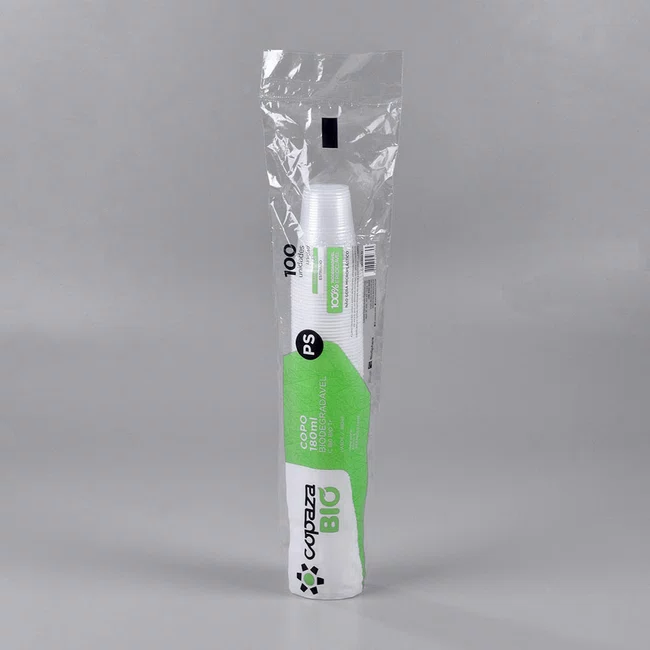 Copo Biodegradável 180 ml - C/100 Unidades