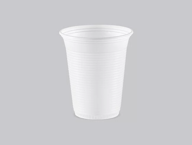 Copo Copaza Descartável Branco Estriado 180 ml 100 Unidades