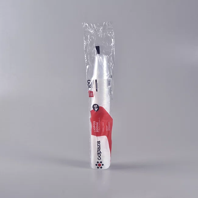 Copo Copaza Descartável Transparente Estriado 200 ml 100 Unidades