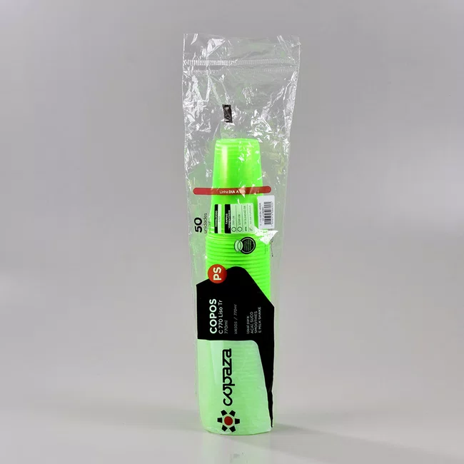 Copo Neon Verde 770 ml - C/50 Unidades