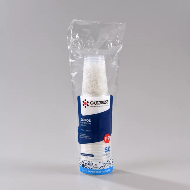 Copo Personalizado Arabesco Branco 300 ml - C/50 Unidades
