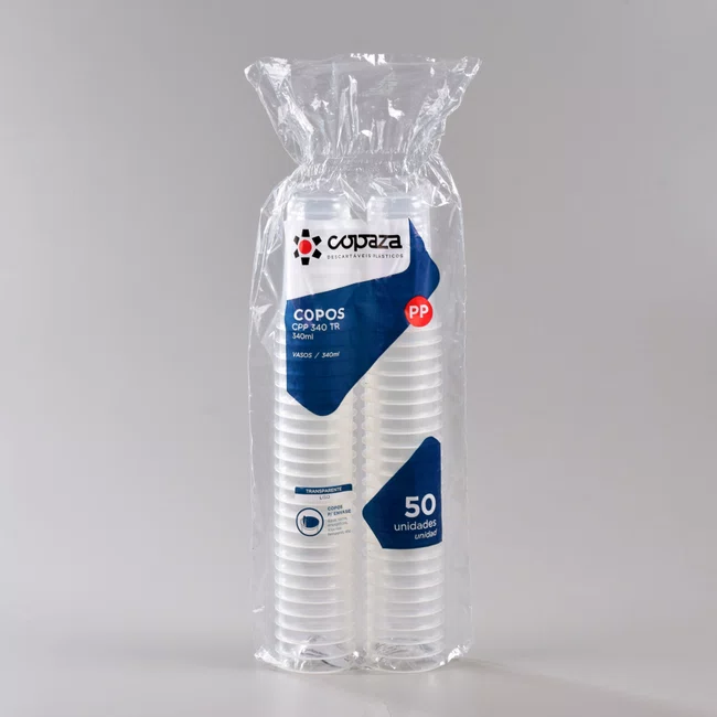 Copo Transparente 340 ml - C/50 Unidades