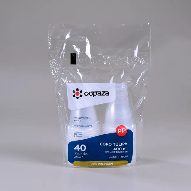 Copo Transparente Tulipa 400 ml - C/40 Unidades