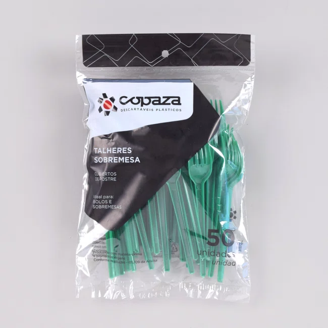 Garfo Sobremesa Verde 12,00 cm - C/50 Unidades