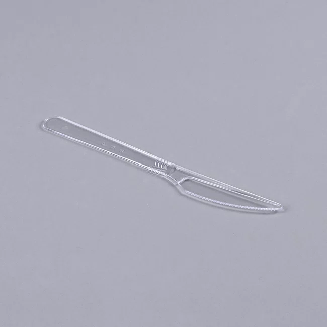 Kit Refeição Cristal - Prato 21 cm, Colher, Garfo e Faca - C/50 Unidades
