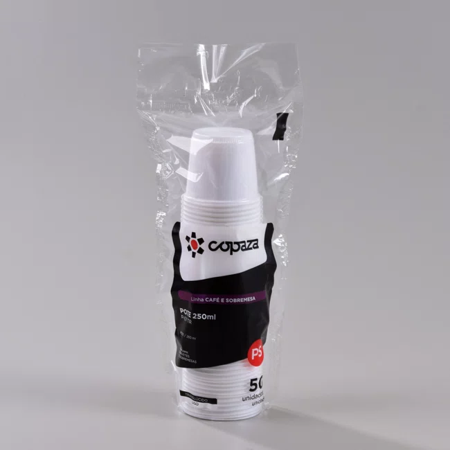 Pote Branco Redondo 250 ml - C/50 Unidades