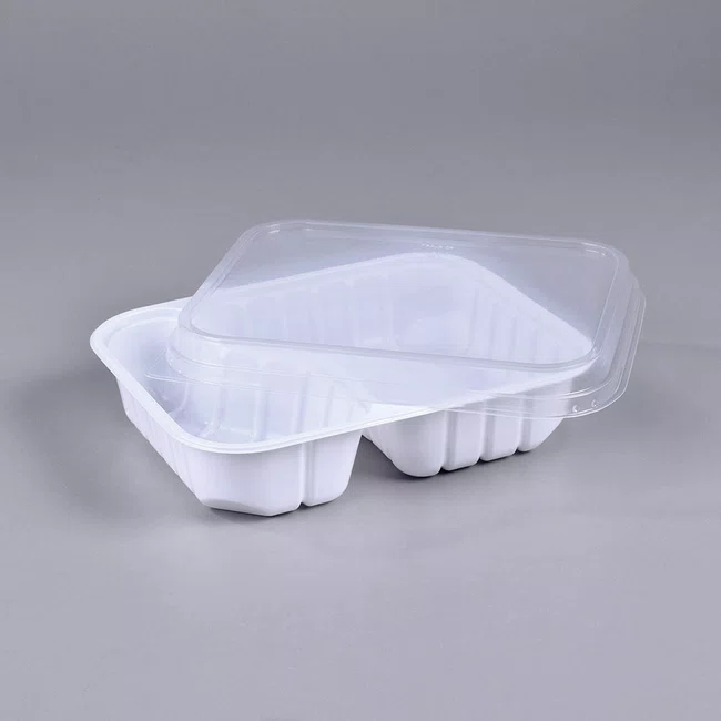 Pote Com Divisão Retangular Com Sobretampa 950 ml - C/25 Unidades