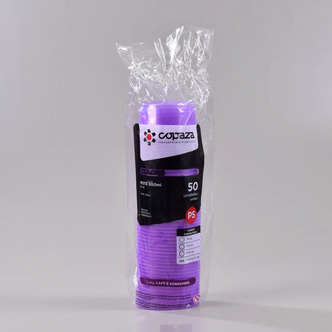 Pote Lilás Redondo 300 ml - C/50 Unidades