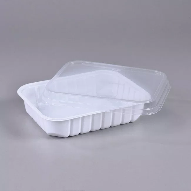 Pote Retangular Com Sobretampa 1100 ml - C/25 Unidades