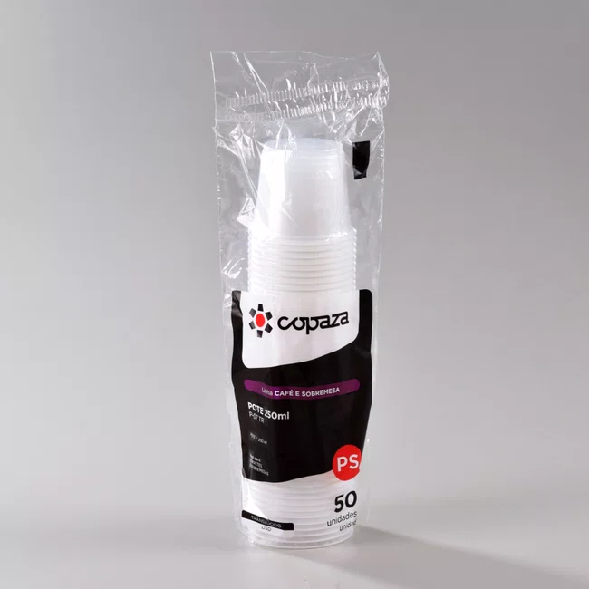 Pote Transparente Redondo 250 ml - C/50 Unidades