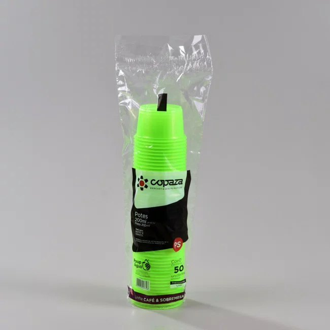 Pote Verde Redondo 200 ml - C/50 Unidades