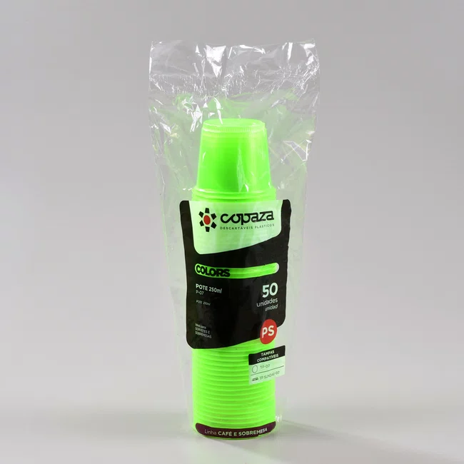 Pote Verde Redondo 250 ml - C/50 Unidades