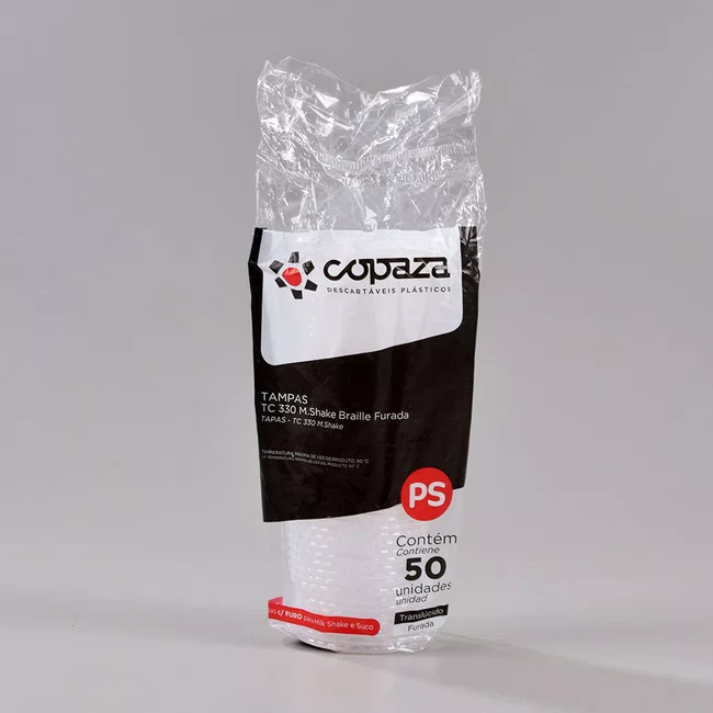 Tampa Braille Perfurada Super Transparente 330 - C/50 Unidades