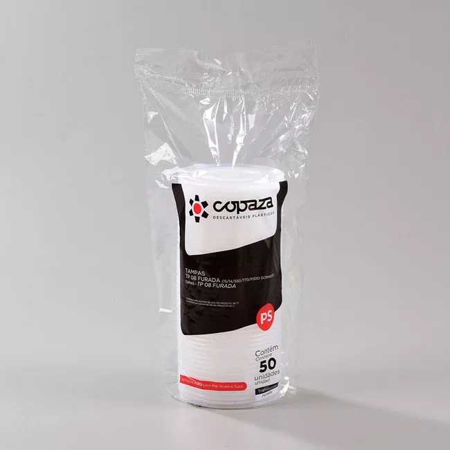 Tampa Perfurada Transparente 08 - C/50 Unidades