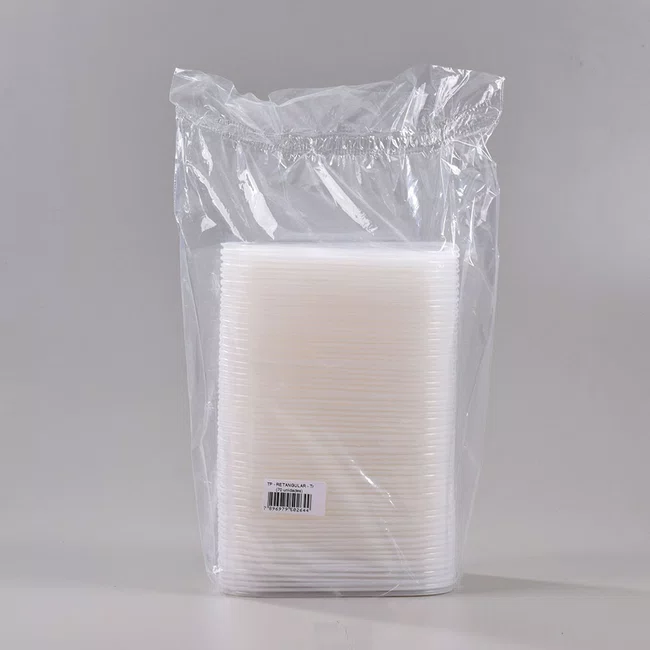 Tampa Retangular Transparente - C/70 Unidades