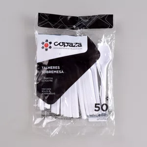 Colher Sobremesa Branco 12,00 cm - C/50 Unidades