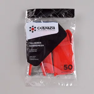 Colher Sobremesa Vermelho 12,00 cm - C/50 Unidades