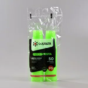 Copo Gold Neon Verde 300 ml - C/50 Unidades