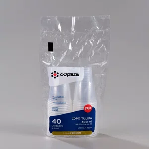 Copo Transparente Tulipa 300 ml - C/40 Unidades