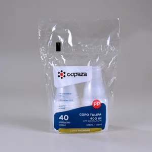Copo Transparente Tulipa 400 ml - C/40 Unidades