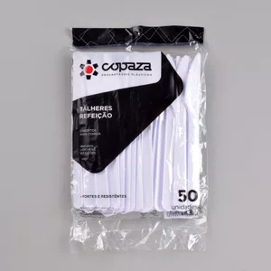 Faca Refeição Branco 18,50 cm - C/50 Unidades