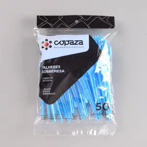 Garfo Sobremesa Azul 12,00 cm - C/50 Unidades