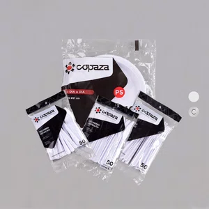 Kit Refeição Branco- Prato 21 cm, Colher, Garfo e Faca - C/50 Unidades