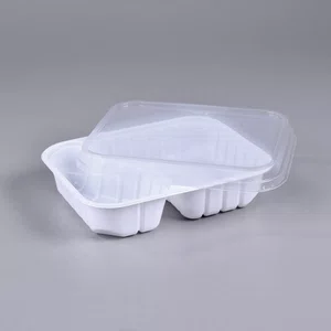 Pote Com Divisão Retangular Com Sobretampa 950 ml - C/25 Unidades