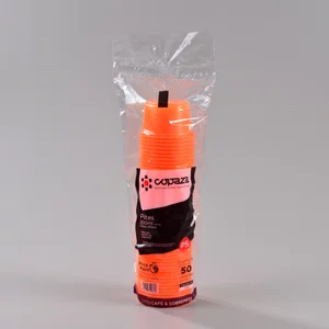 Pote Laranja Redondo 200 ml - C/50 Unidades