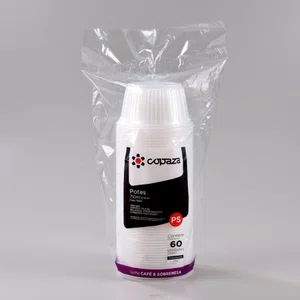 Pote Transparente Combate 750 ml - C/60 Unidades