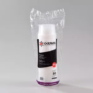 Pote Transparente Redondo 300 ml - C/50 Unidades