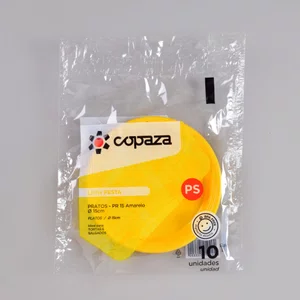 Prato Amarelo 15 cm - C/10 Unidades