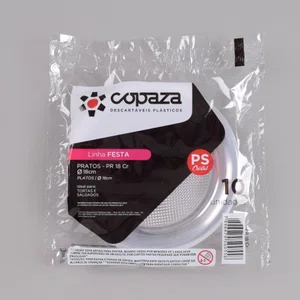 Prato Cristal 18 cm - C/10 Unidades