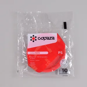 Prato Vermelho 15 cm - C/10 Unidades