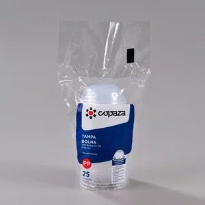 Tampa Bolha Transparente - C/25 Unidades