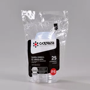 Tampa Cereal Abaulada Super Transparente - C/25 Unidades